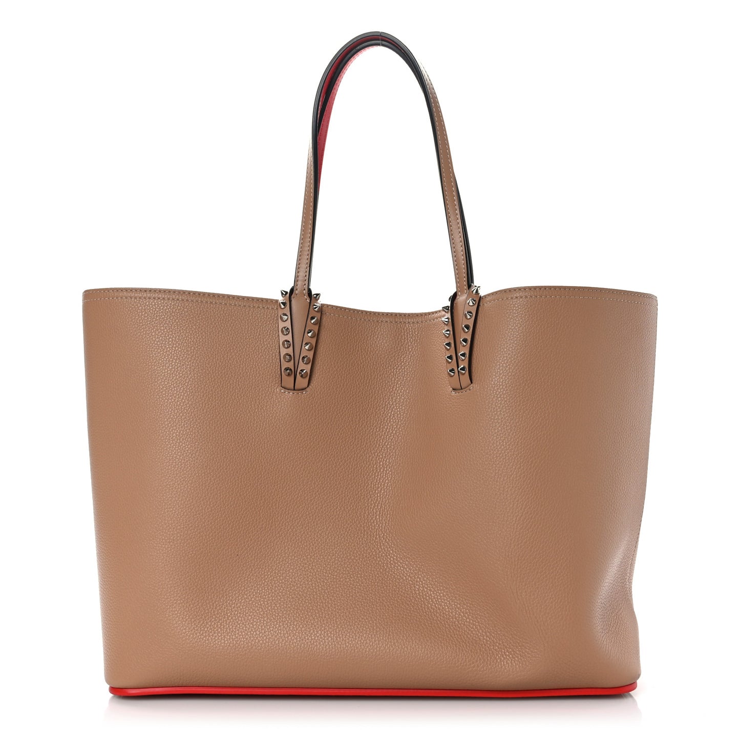 Calfskin Spikes East West Cabata Tote Nude