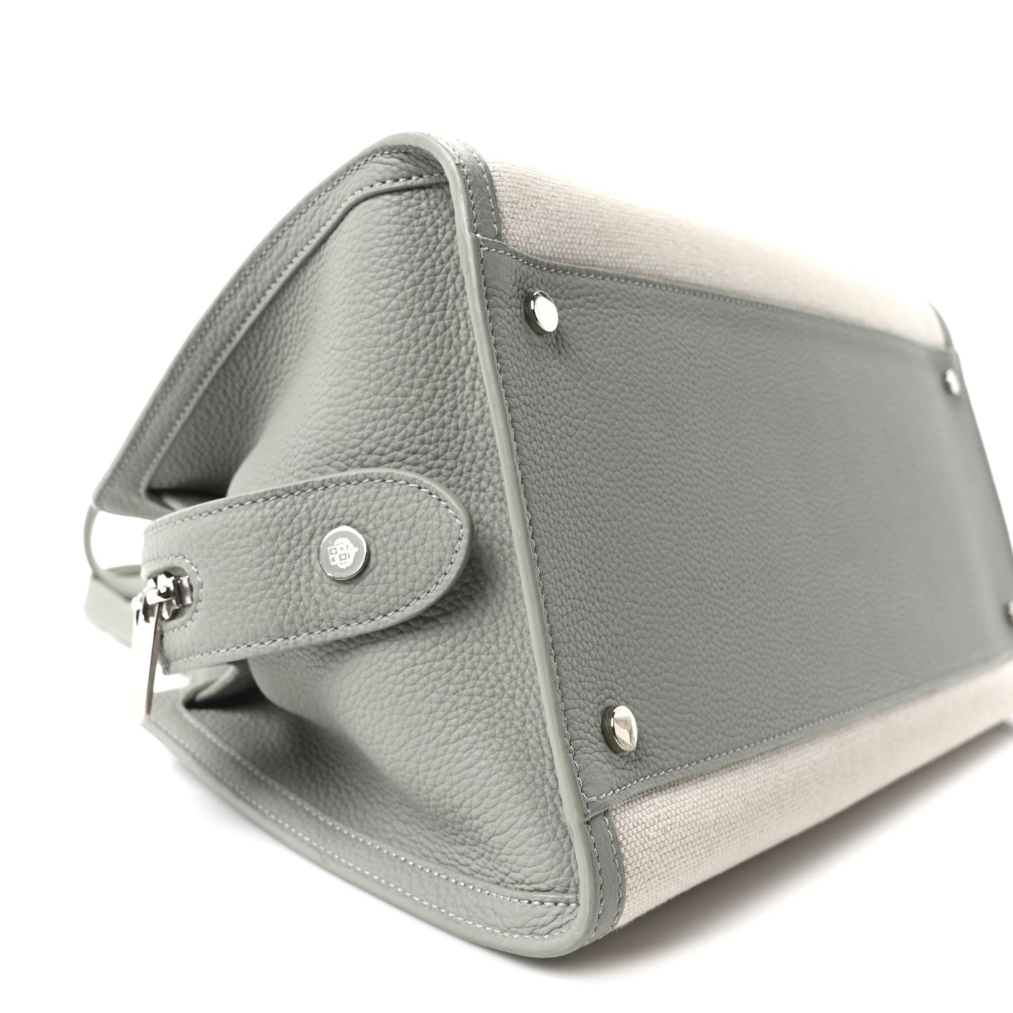 Grained Calfskin Canvas Large Sesia Eucalyptus