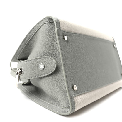 Loro Piana Grained Calfskin Canvas Large Sesia Eucalyptus 8 of 9