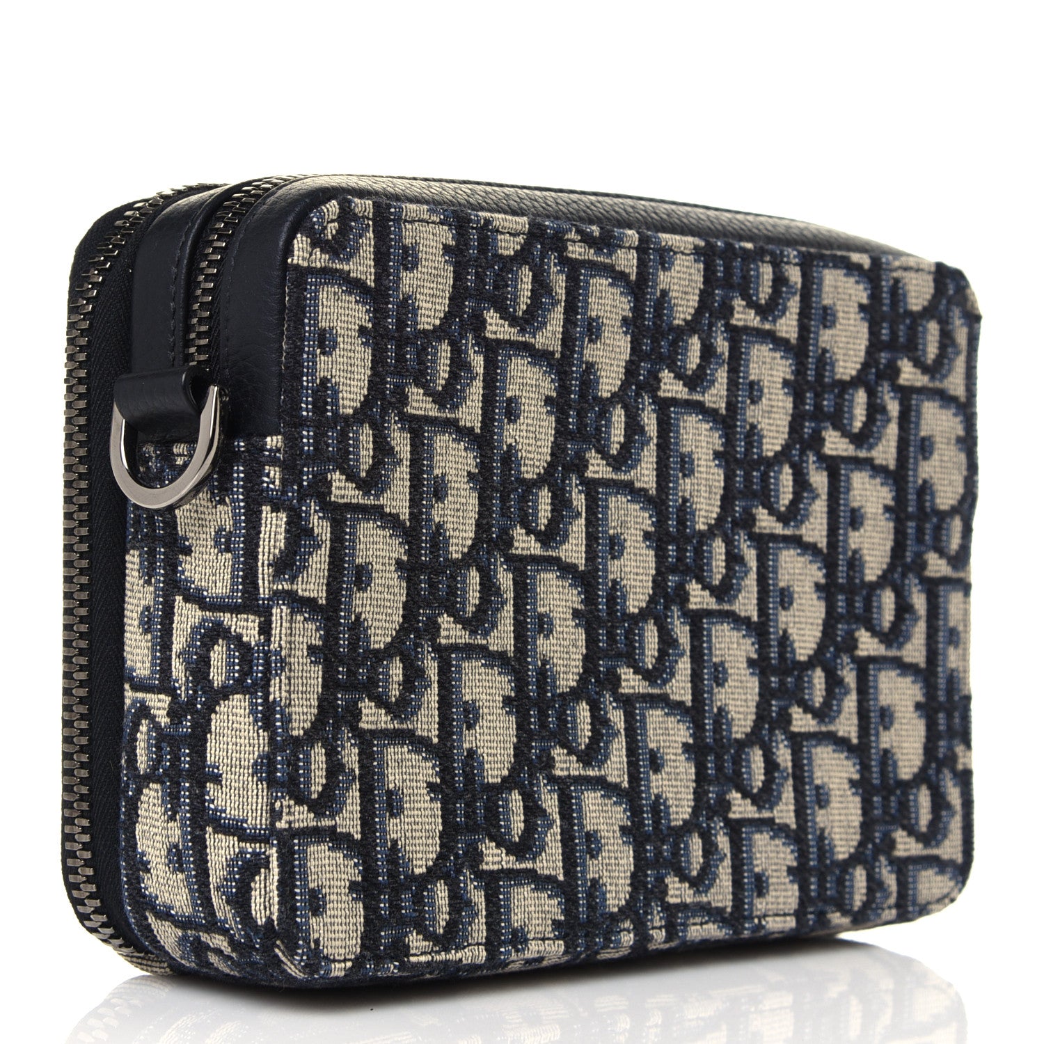 Christian Dior Oblique Pouch Navy Blue 6 of 15