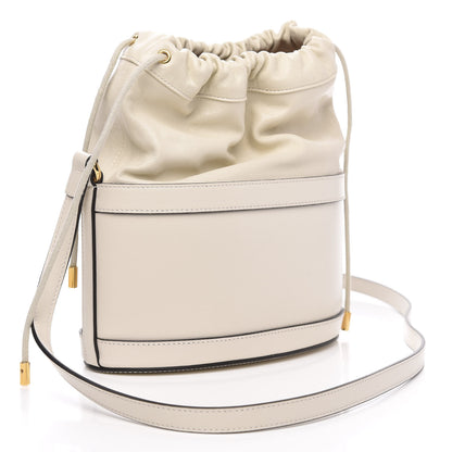 Gucci Azalea Sakai Calfskin Horsebit 1955 Drawstring Bucket Bag Mystic White 3 of 9