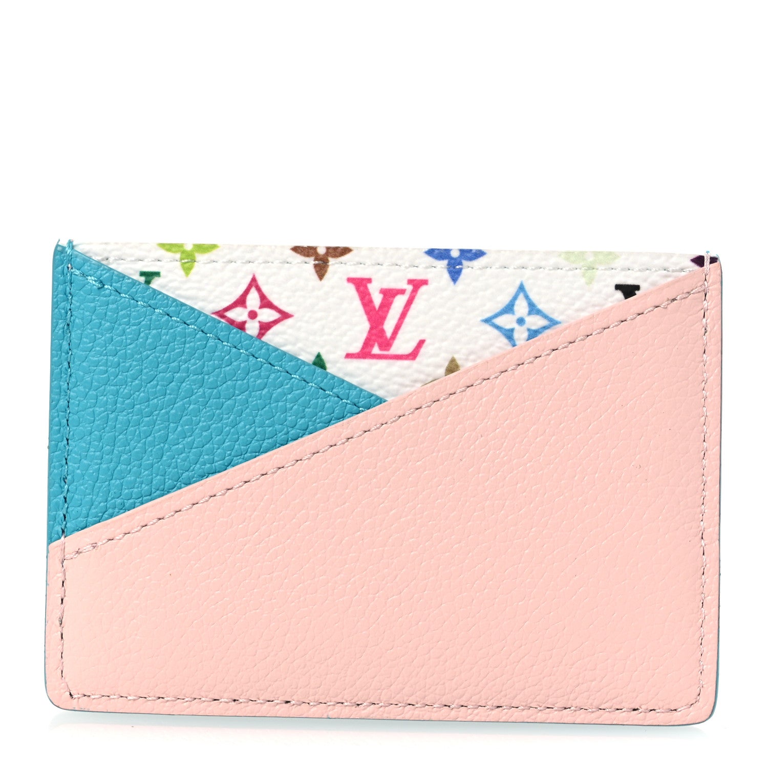 Louis Vuitton LV X TM Monogram Multicolor Criss-Cross Card Holder Kabira Blue Rose 1 of 7