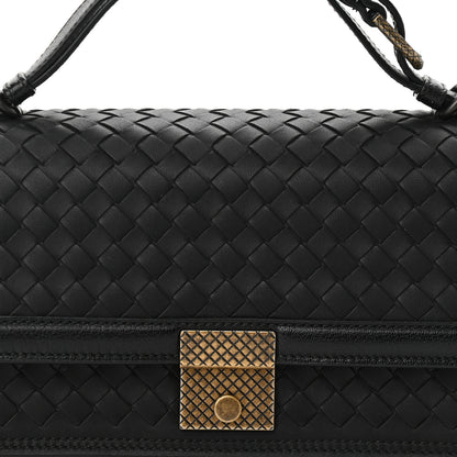 Bottega Veneta Nappa Intrecciato Top Handle Bag Black 7 of 9
