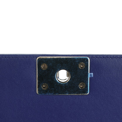 Chanel Lambskin Quilted Medium Boy Flap Dark Blue 6 of 8