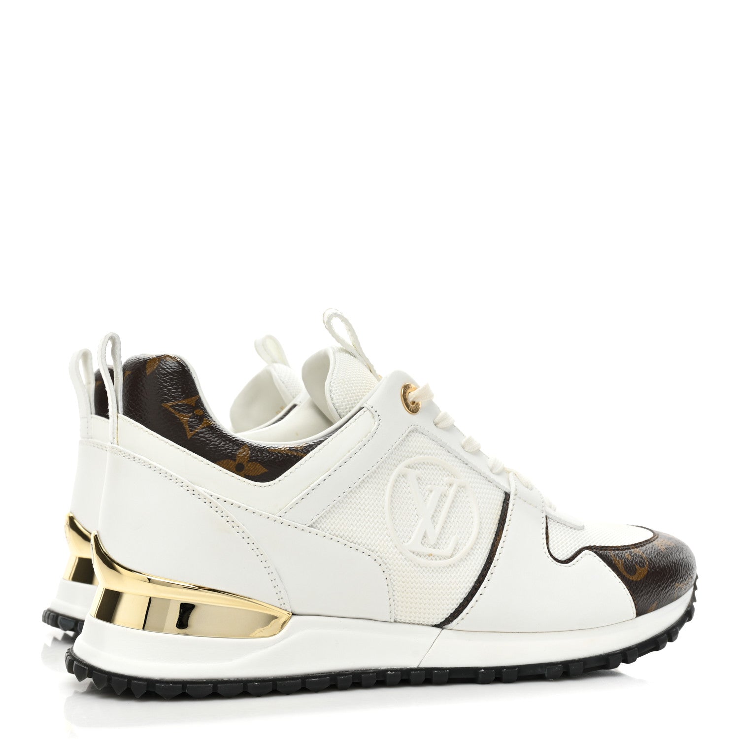 Louis Vuitton Calfskin Monogram Run Away Sneakers 38 White 5 of 10