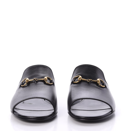 Gucci Malaga Kid Horsebit Slide Sandals 35 Black 2 of 10