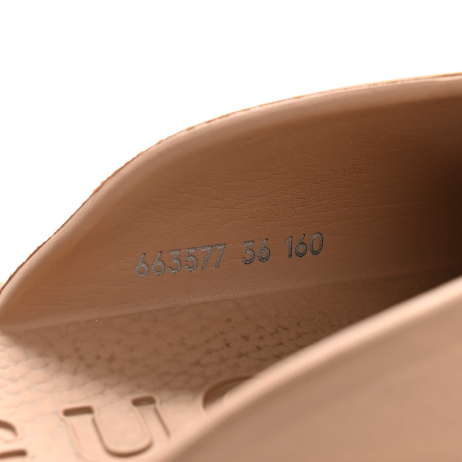 Gucci Rubber GG Monogram Perforated Elea Platform 55mm Lug Sole Sandals 36 Vintage Camel 9 of 13