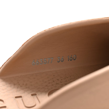 Gucci Rubber GG Monogram Perforated Elea Platform 55mm Lug Sole Sandals 36 Vintage Camel 9 of 13