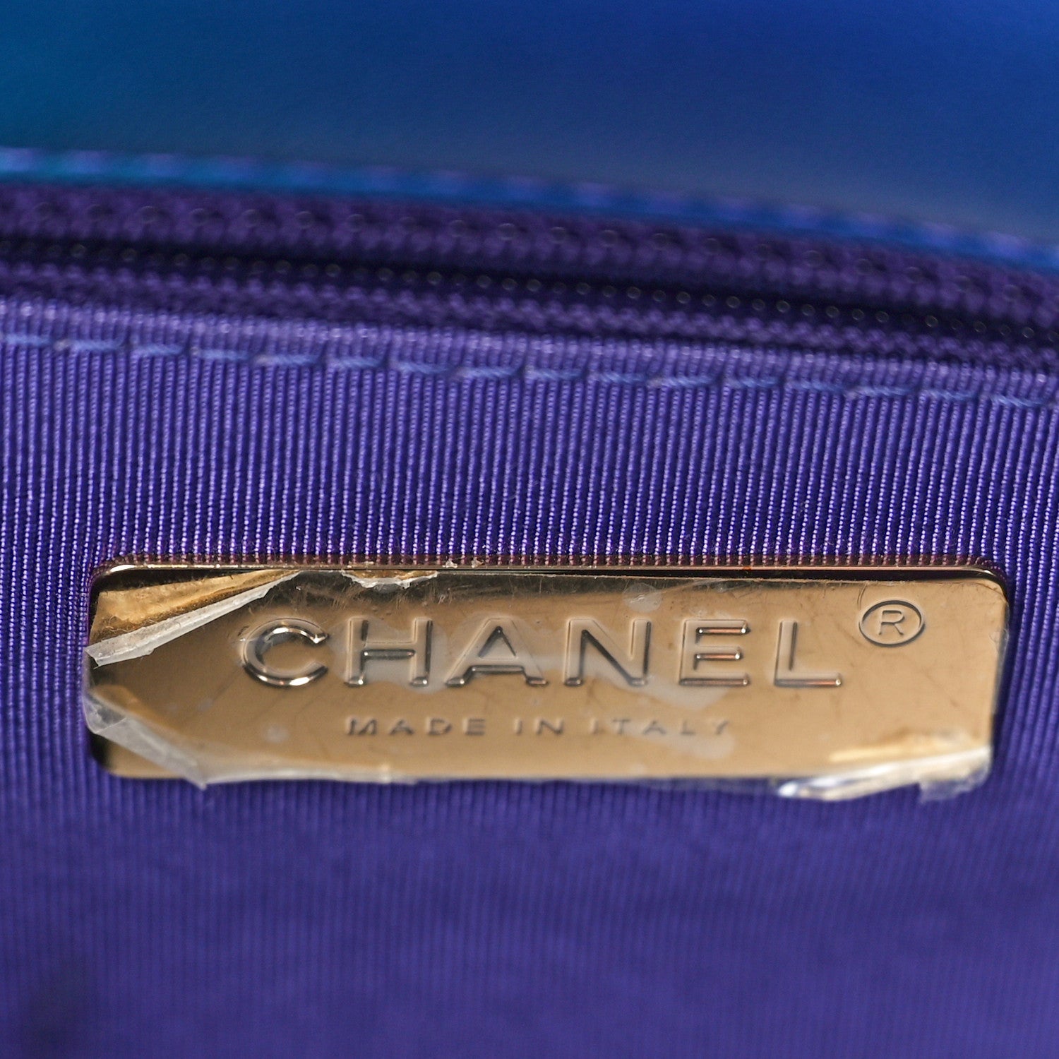 Chanel Tie Dye Calfskin Quilted Medium Chanel 19 Flap Blue Purple 6 of 10