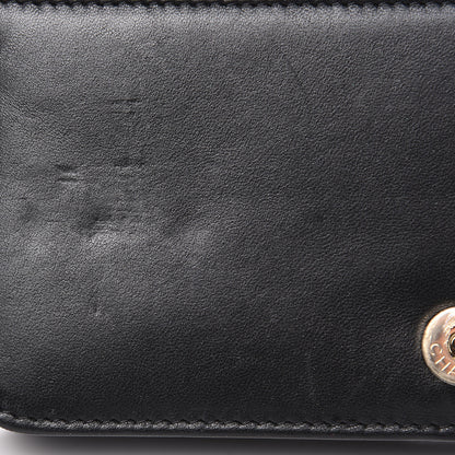Chanel Lambskin Quilted Pearl Wallet On Chain WOC Black 13 of 14