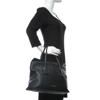 Burberry London Grainy Calfskin Medium Baynard Tote Black 2 of 9