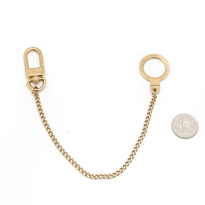 Louis Vuitton Metal Pochette Extender Key Ring Chain Gold 2 of 3