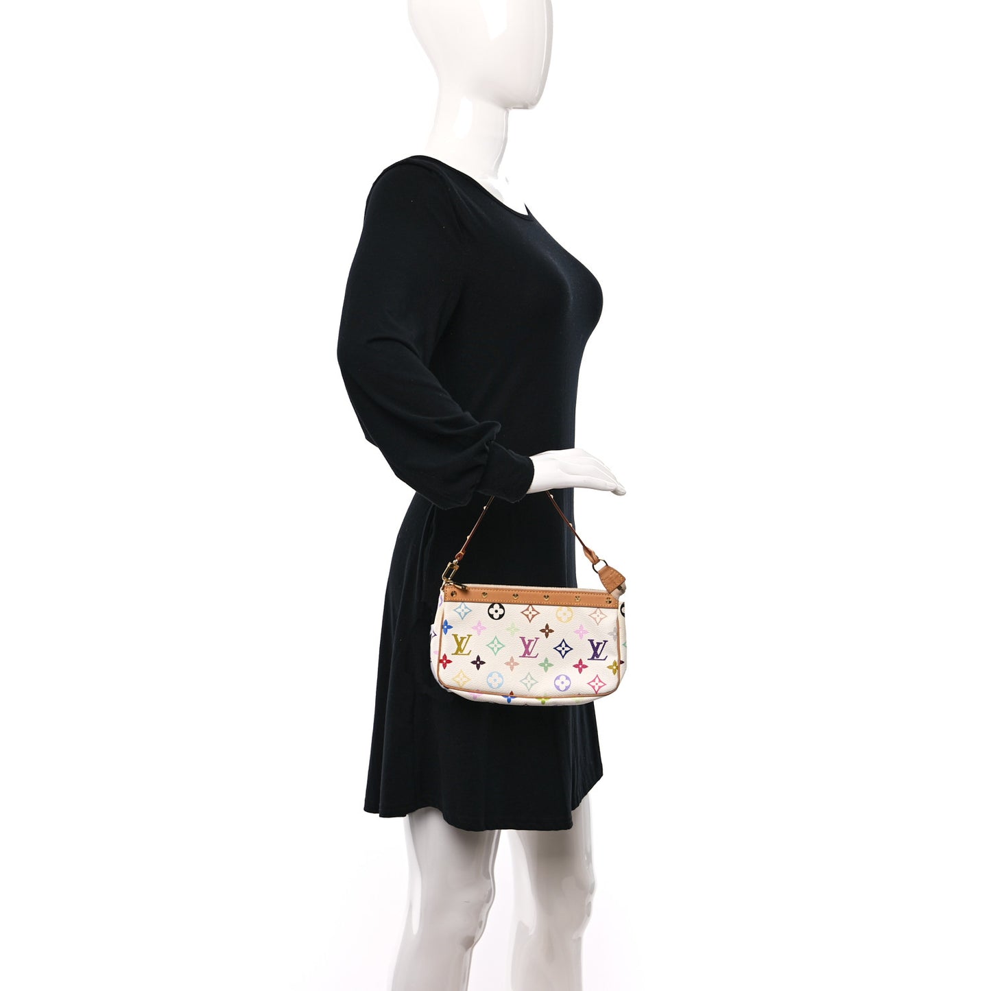 Monogram Multicolor Pochette Accessories White