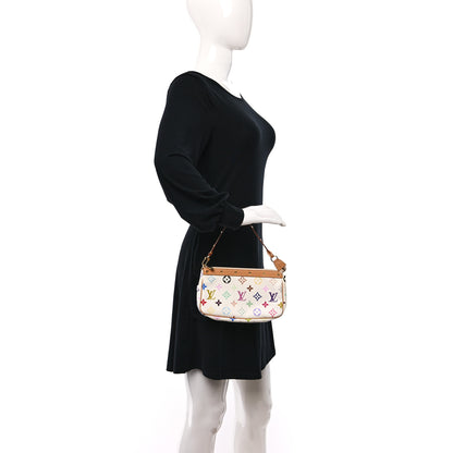 Louis Vuitton Monogram Multicolor Pochette Accessories White 2 of 13
