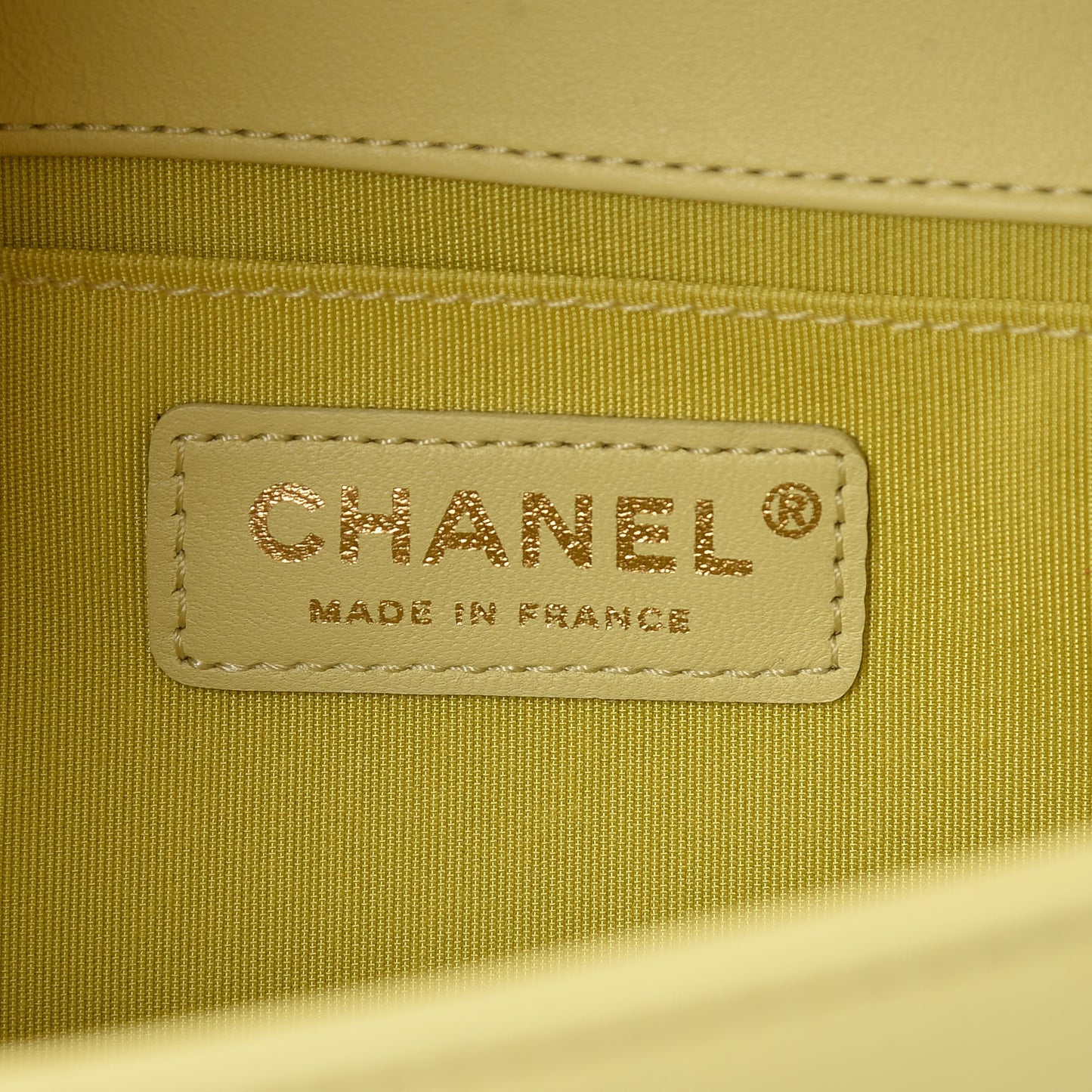 Lambskin Quilted Medium Boy Flap Yellow