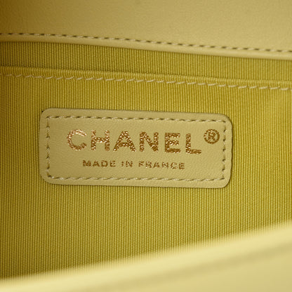 Chanel Lambskin Quilted Medium Boy Flap Yellow 6 of 14