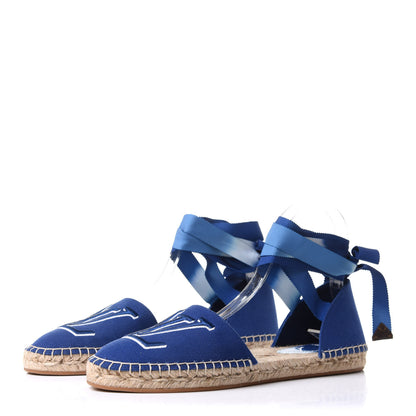 Louis Vuitton Canvas Escale Starboard Espadrille Flats 37 Blue 3 of 11