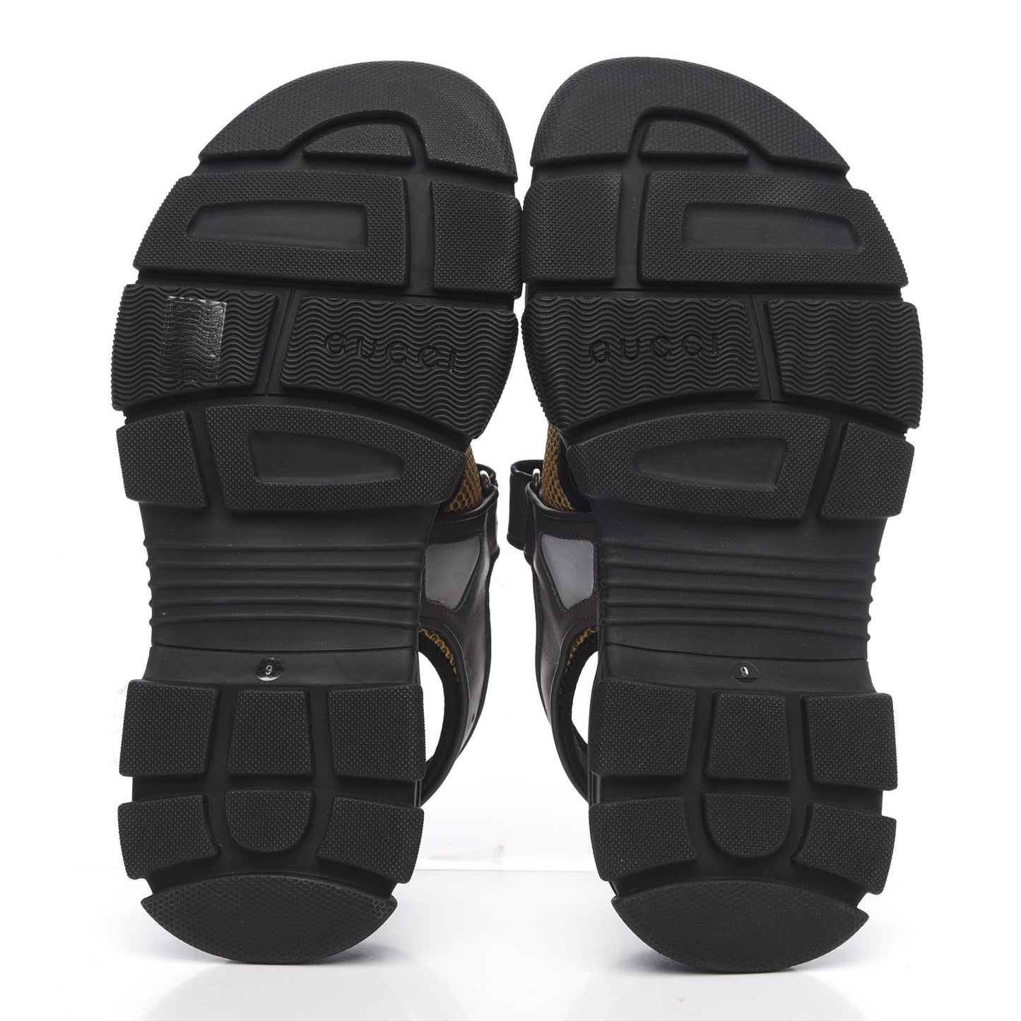 X SEGA Nappa Mesh Mens Aguru Sandals 9 Loess Black