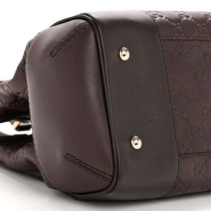 Gucci Guccissima Medium Mayfair Tote Dark Brown 9 of 14