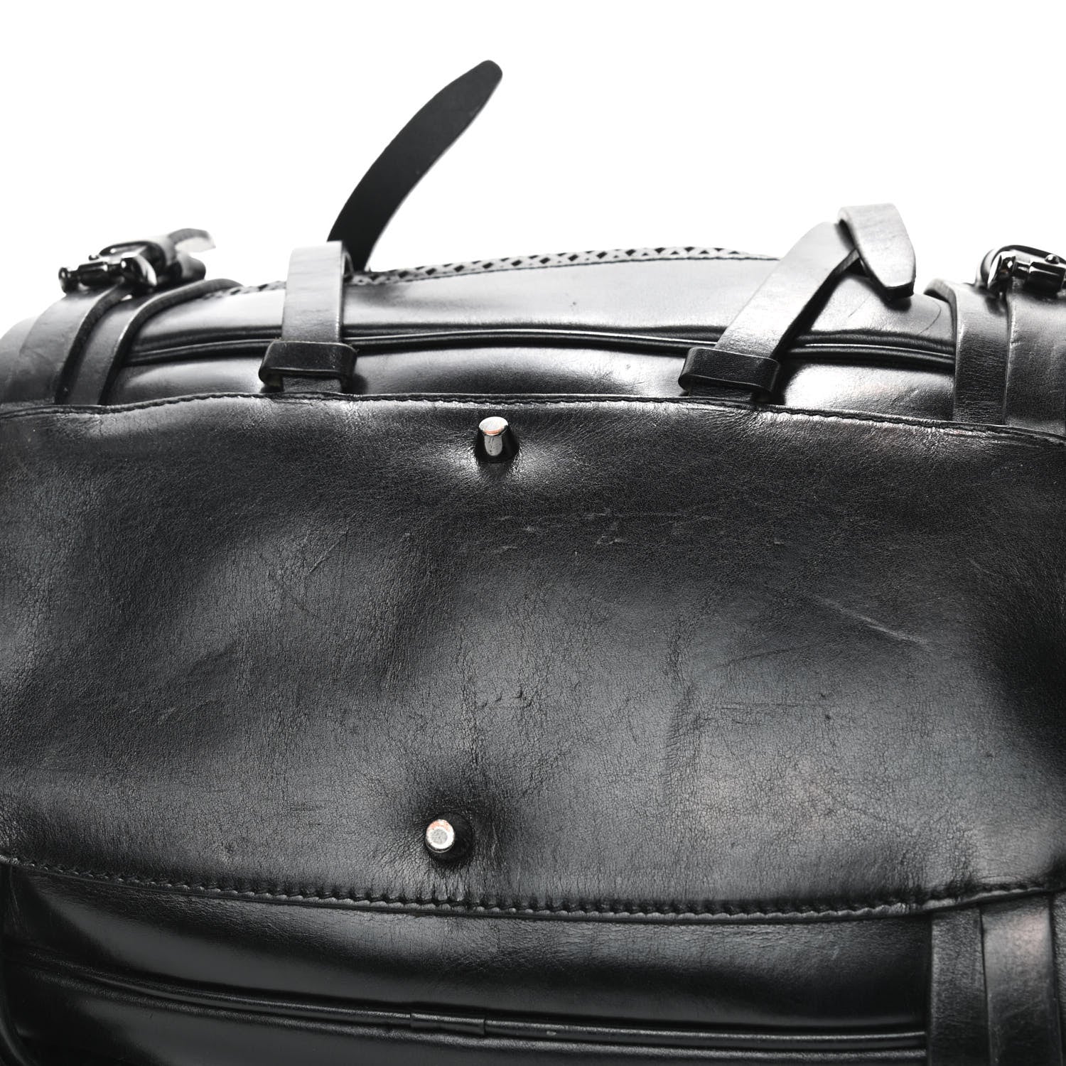 Burberry Perforated Calfskin Belted Bag Black 11 of 11
