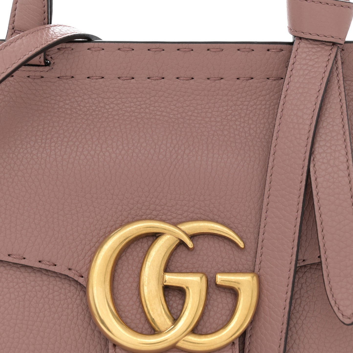 Calfskin Small GG Marmont Top Handle Bag Rosy Phard