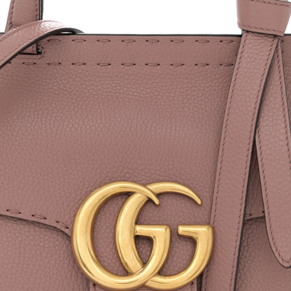 Gucci Calfskin Small GG Marmont Top Handle Bag Rosy Phard 8 of 10