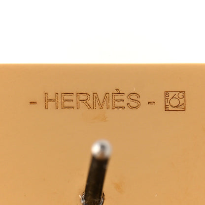 Hermes Wicker Swift Medor Picnic Earrings GM Nata 4 of 6