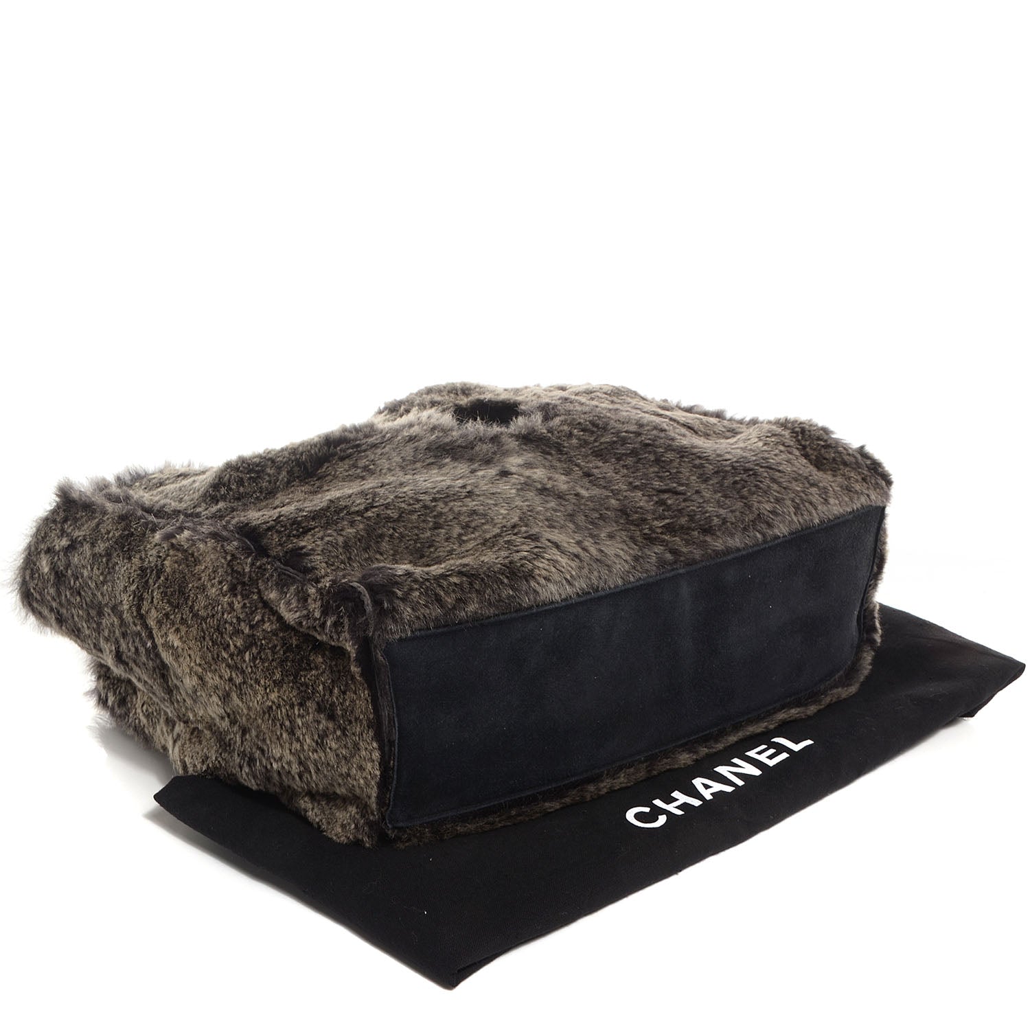 Chanel Lapin Rabbit Fur Tote w Cosmetic Pouch 5 of 8
