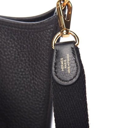 Hermes Taurillon Clemence Evelyne TPM Black 10 of 11