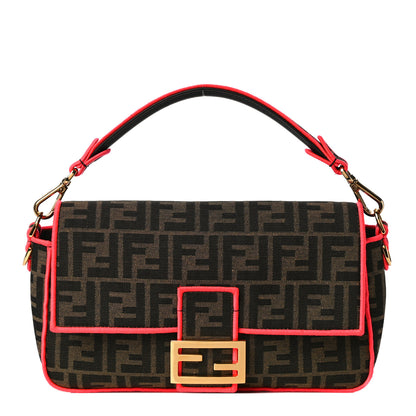 Fendi Fabric Jacquard FF 1974 Baguette Tobacco Moro Fuxia Fluo 1 of 8