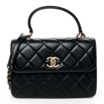 Chanel Lambskin Quilted Small Trendy CC Dual Handle Flap Bag Black 1 of 12