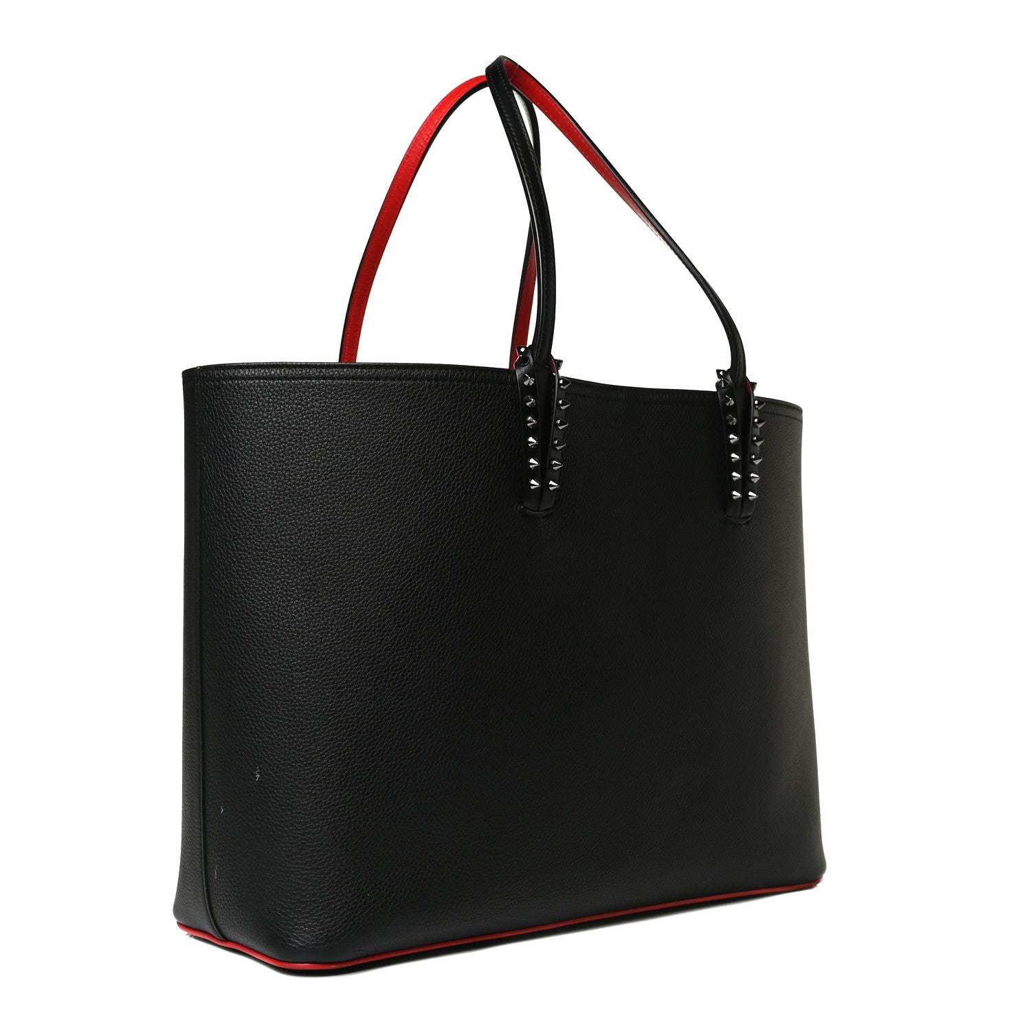 Christian Louboutin Calfskin Spikes East West Cabata Tote Black 3 of 15