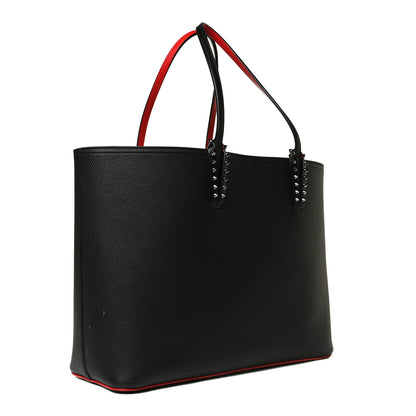 Christian Louboutin Calfskin Spikes East West Cabata Tote Black 3 of 15