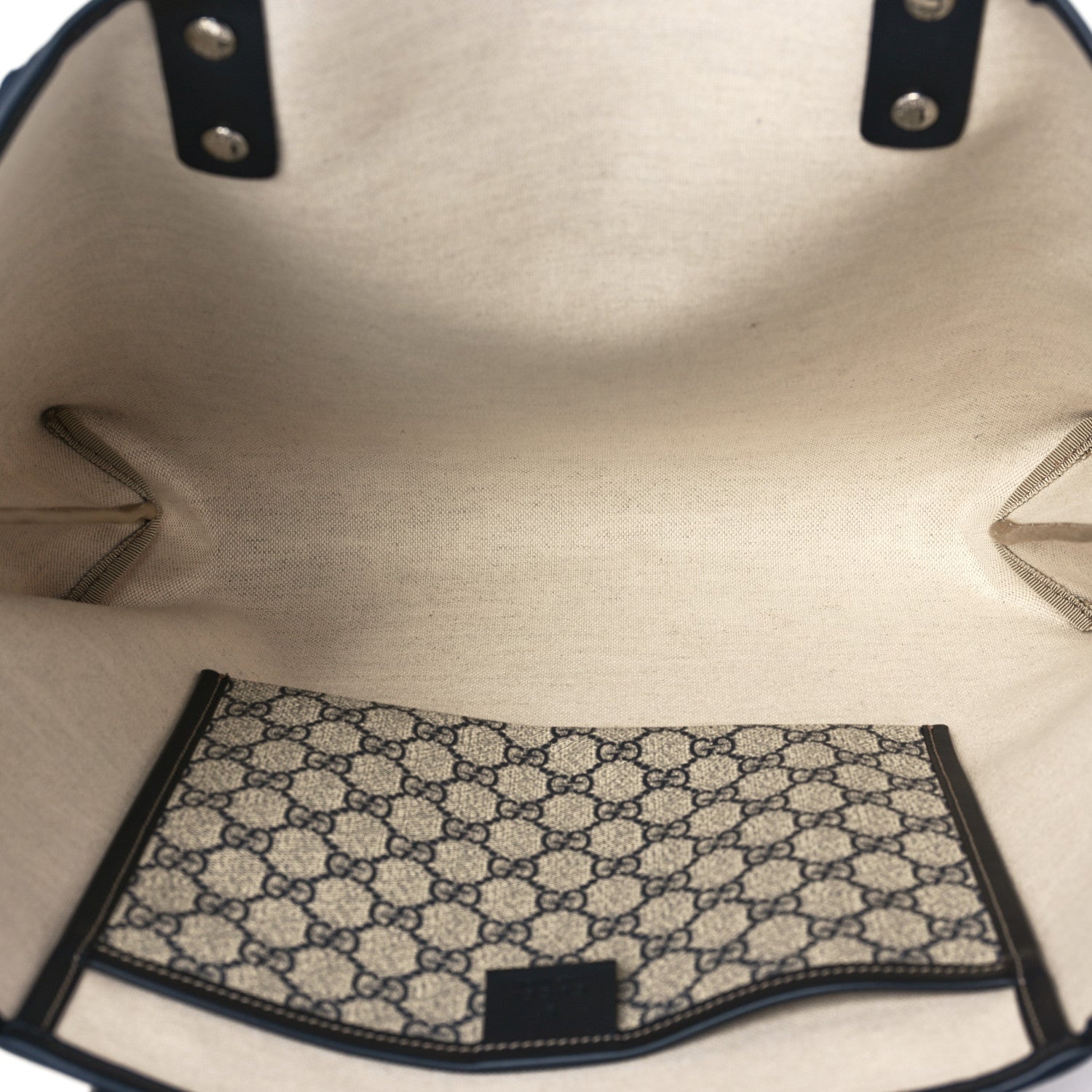 Gucci GG Plus Monogram Medium Signature Web Loop Tote Navy 5 of 9