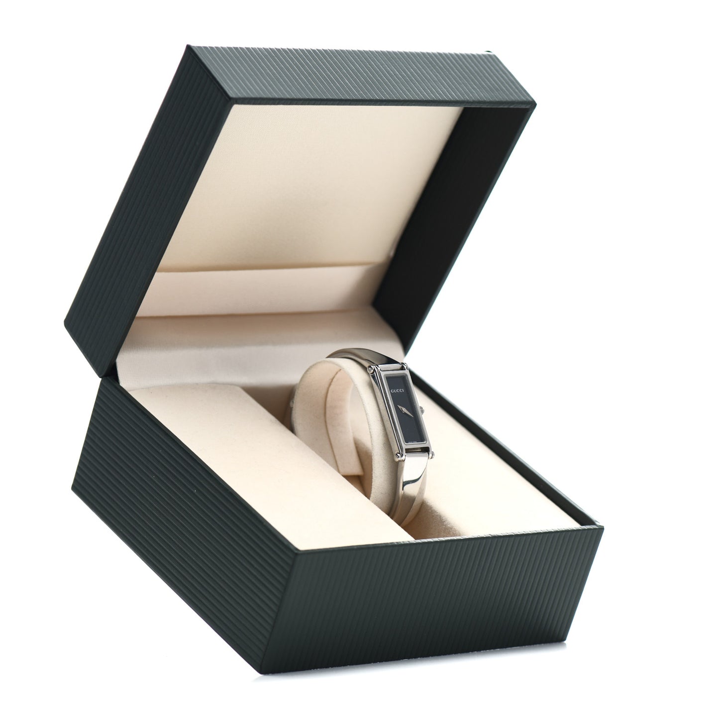 Stainless Steel 12mm 1500L Horsebit Quartz Watch Black