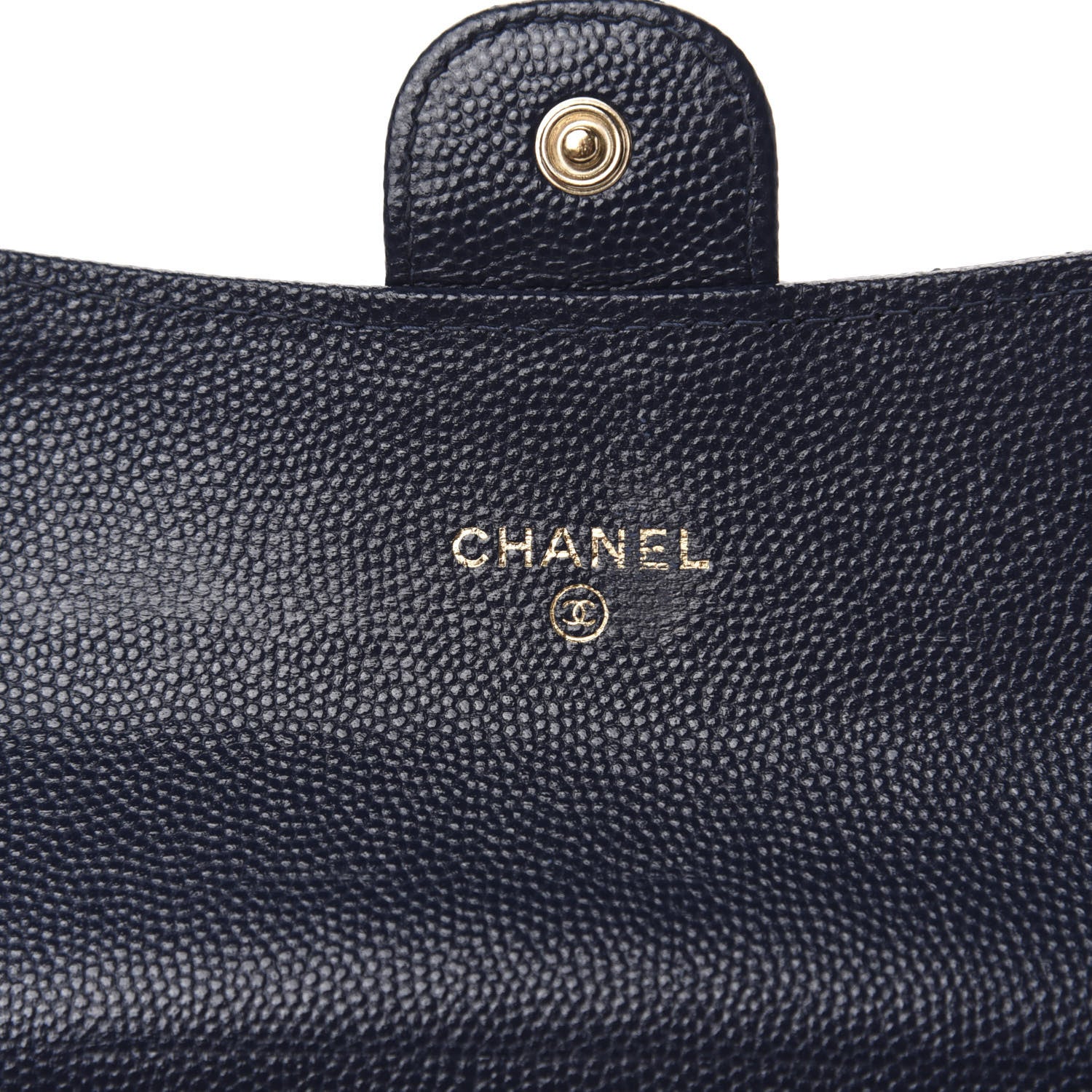 Chanel Caviar Quilted Small Flap Wallet Navy Blue 6 of 8