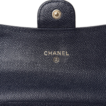 Chanel Caviar Quilted Small Flap Wallet Navy Blue 6 of 8