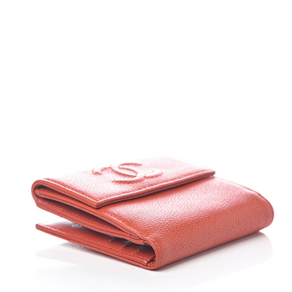 Chanel Caviar Timeless CC Compact French Wallet Red 3 of 6