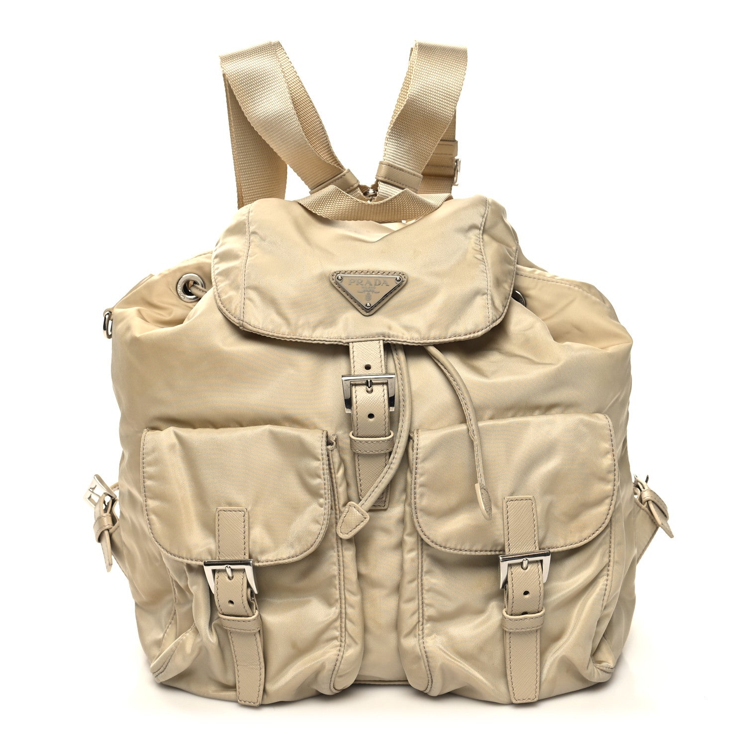 Prada Nylon Saffiano Medium Backpack Deserto 1 of 11