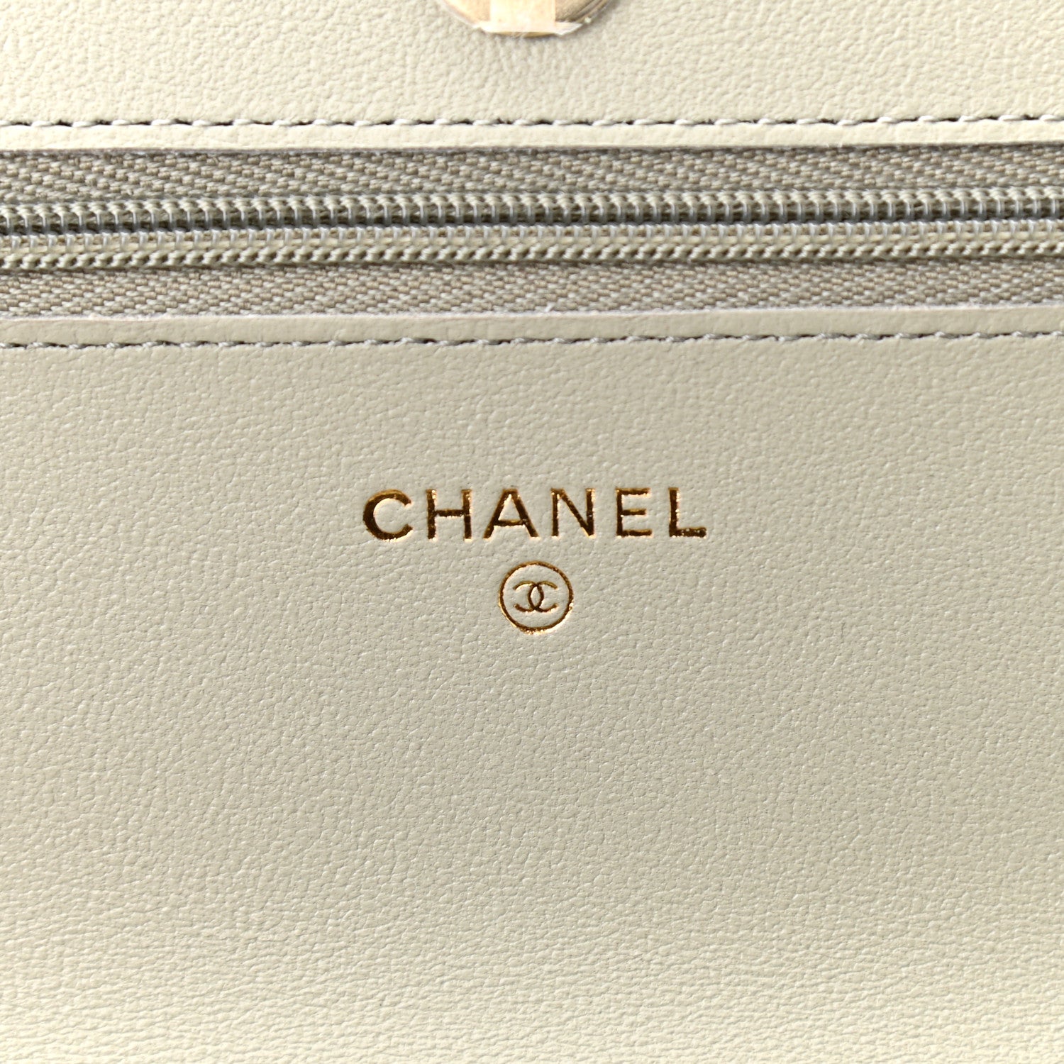 Chanel Lambskin Quilted Wallet On Chain WOC Grey 6 of 12