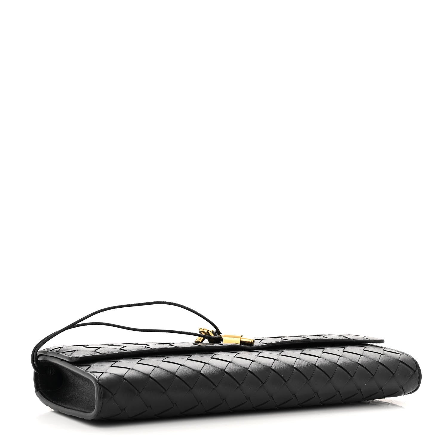 Bottega Veneta Nappa Intrecciato Long Andiamo Top Handle Clutch Black 4 of 9