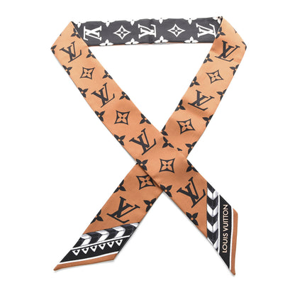 Louis Vuitton Silk Monogram LV Crafty Bi Color BB Bandeau Caramel Black 1 of 4