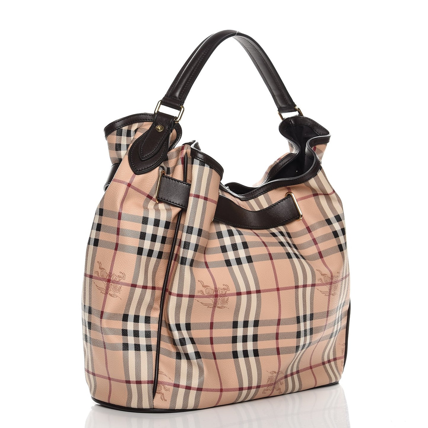 Haymarket Check Medium Walden Belted Hobo Chocolate