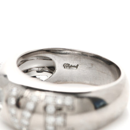 Chopard 18K White Gold Happy Diamonds Love Heart Band Ring 53 6.25 4 of 5