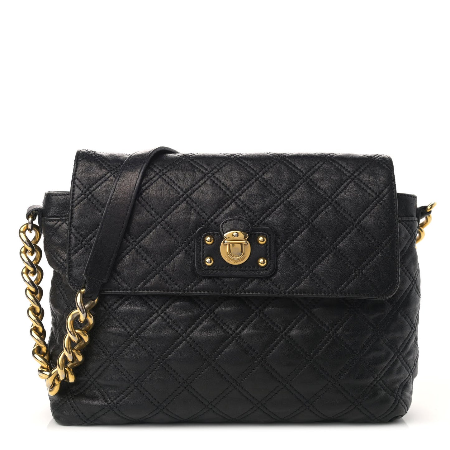 Lambskin Quilted The XL Single Flap Black
