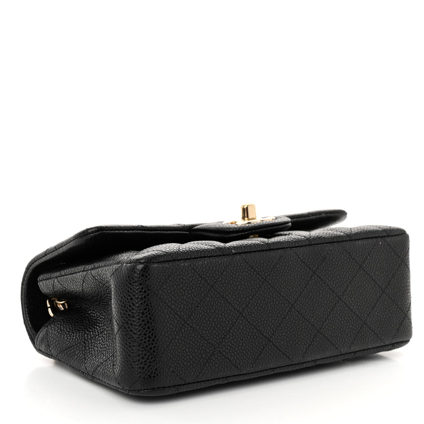 Caviar Quilted Mini Rectangular Flap Black