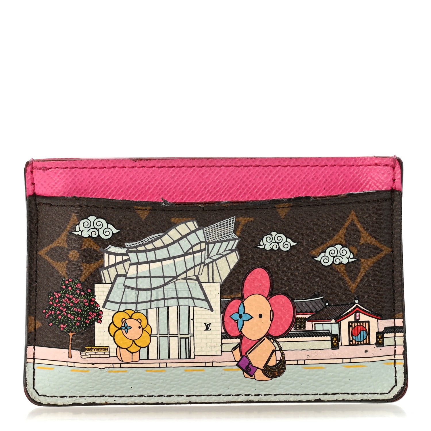 Louis Vuitton Monogram 2022 Christmas Animation Seoul Cardholder Fuchsia 1 of 9