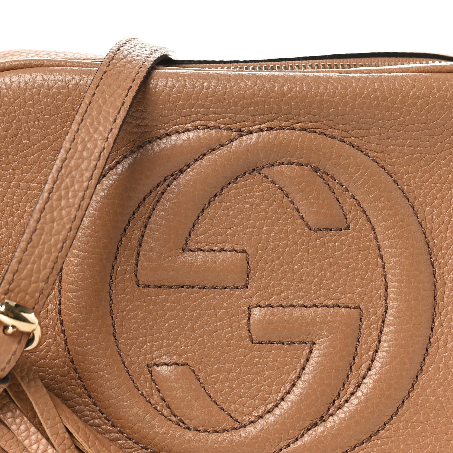 Gucci Pebbled Calfskin Small Soho Disco Bag Camelia 8 of 15