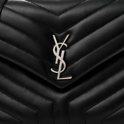 Saint Laurent Calfskin Y Quilted Monogram Medium Loulou Chain Satchel Black 9 of 12