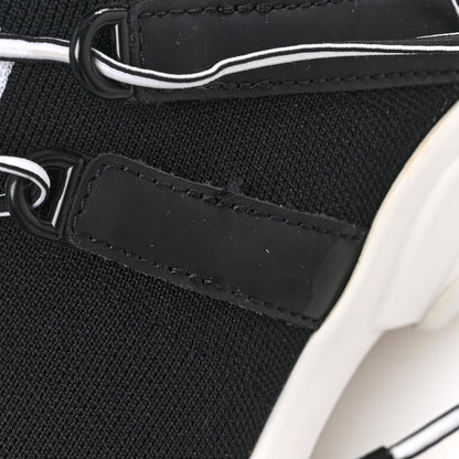Prada Knit Fabric Logo Womens Sneakers 37 Black White 11 of 11